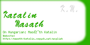 katalin masath business card